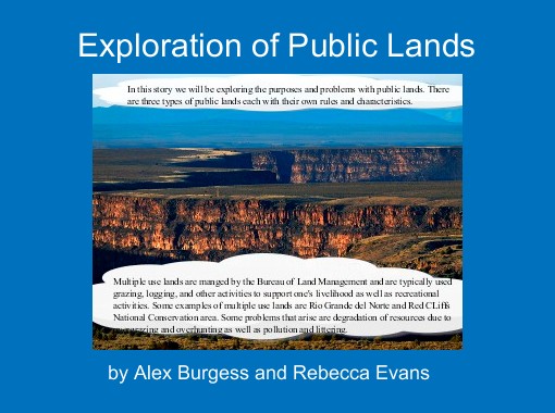 Quot Exploration Of Public Lands Quot Free Books Amp Children S Stories Online Storyjumper